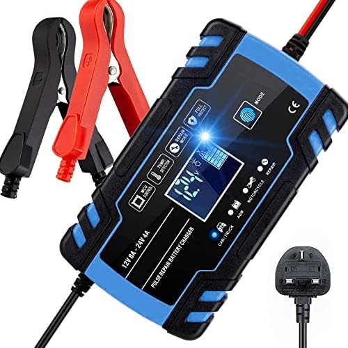 Car Battery Charger 12V/8A 24V/4A Intelligent Automatic Battery Charger
