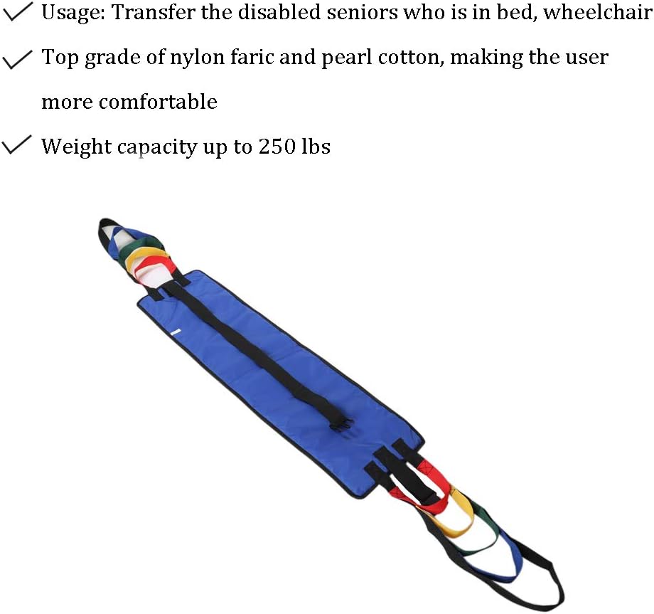 Fushida Stand Assistance Belt - Standing Sling for Transfer - Padded Patient Lift Sling Stand Assist Sling 300lb Weight, Quicker Easier Safer Transfers & Toileting(FYH290-BLUE): Health & Personal Care
