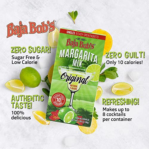 Baja Bob's Original Margarita Mix Singles (Contains 8 SingleServe