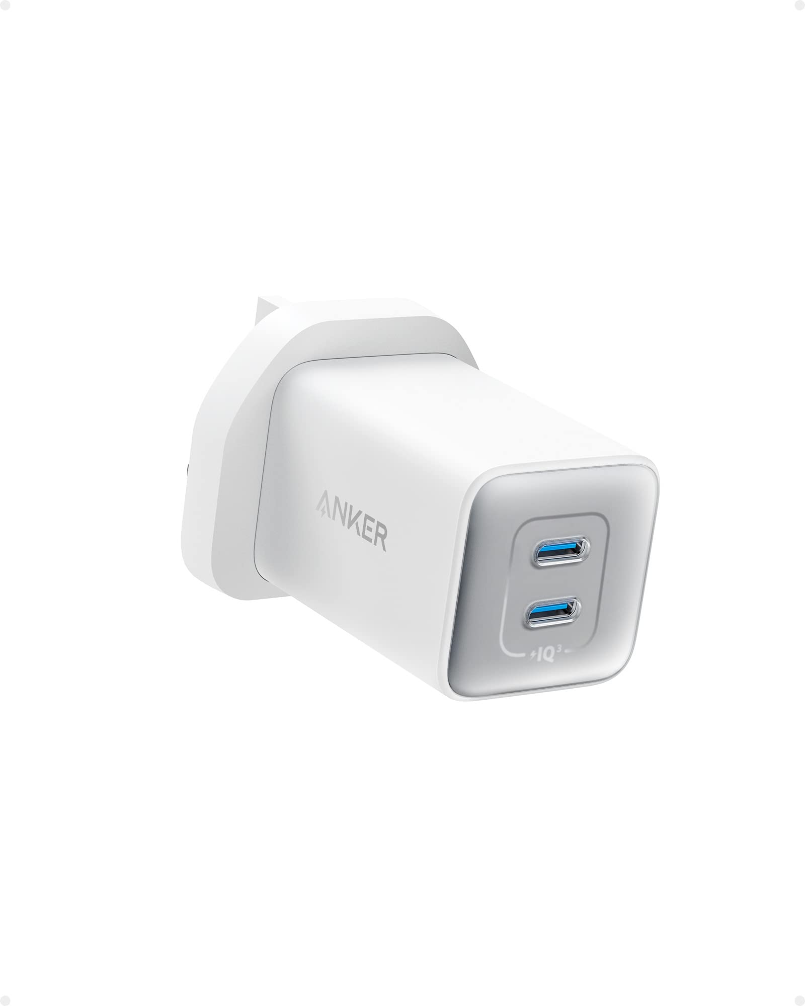 Anker USB C Charger 47W, 523 Charger (Nano 3), 2 Port Compact GaN Fast Charger for iPhone 14/14 Plus/14 Pro/14 Pro Max/13, Galaxy, Pixel 4/3, iPad/iPad Mini (Cable Not Included),White