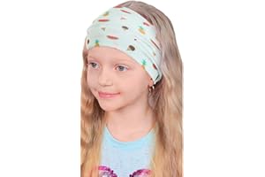 Bohend Girls Headbands Wide Knotted Hair Bands 3Pcs Non Slip Elastic Cute Head Bands Workout Yoga Sweatband Hair Accessories for Girls and Kids (J)