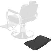 Amcomfy 17''x28'' Small Anti Fatigue Salon Mat for Single Hair Stylist - Anti-Slip Antique Series Barber Shop Chair Floor Mat (5/8'' Thick, Black) - Compact &amp; Budget-Friendly