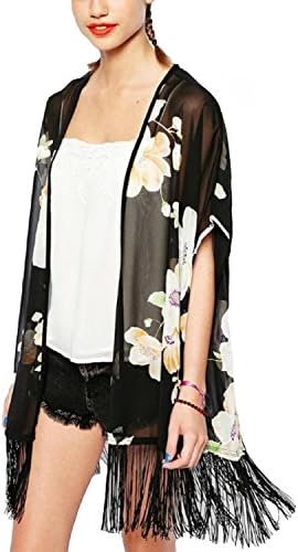 Hee Grand Women's Chiffon Caftan Poncho Tunic Top