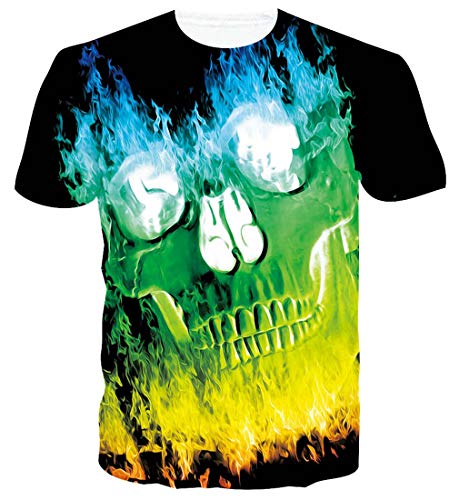 Spreadhoodie Skull T Shirt Boys Cool Green Ghost T Shirts Personalised Tops Tee Sport Shirt Top S