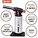 Culinary Torch for Kitchen Cooking Food Butane Blow Torch - Dabbing, Creme Brulee, Grilling (Silver)