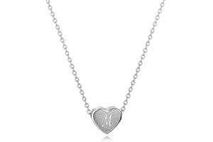 PORPI-JOJO Initial Necklace for Women Letter Necklaces for Girls Dainty Gold Heart Pendant for Little Girls Birthday Gifts for Teens