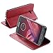 For Samsung Galaxy J7 2017 / J7 V / J7 Prime / J7 Perx / J7 Sky Pro / Galaxy Halo Case, Ferlinso Elegant Retro Leather with [SCREEN PROTECTOR] Cover Stand Magnetic Closure Case Cover-Red