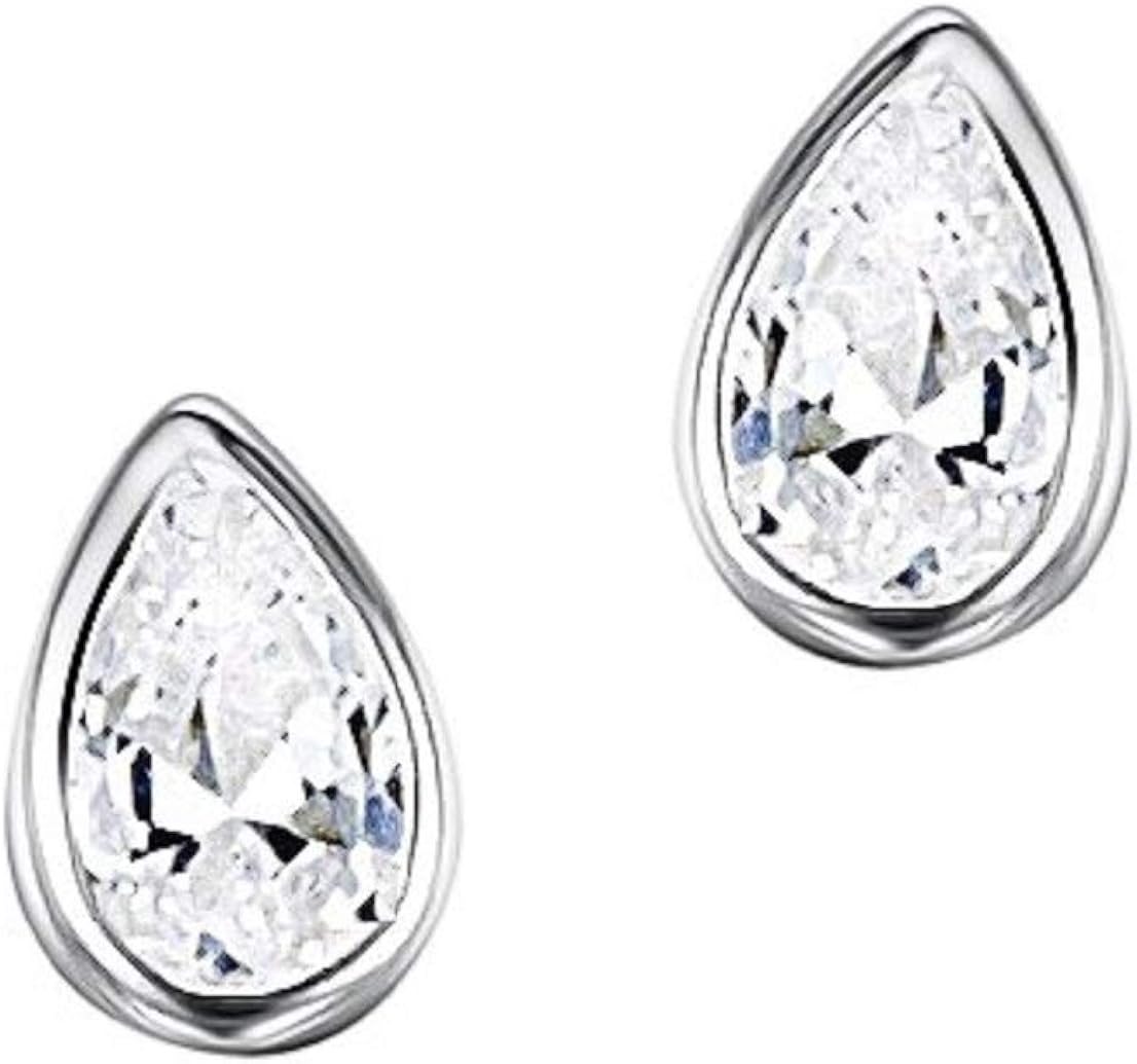 925 Solid Sterling Silver Teardrop Stud Earrings 5mm