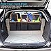 Siivton Backseat Trunk Organizer, Space Saving Car Trunk Organizer with Bottom Plate and Lid Trunk Storage for Kids, Travel, Heavy Duty 4 Pocket Auto Interior Cargo Accessories SUV & Car Organizer