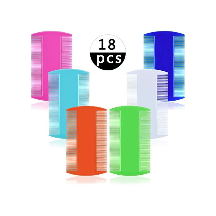 18 Pieces Plastic Pet Comb Double Sided Teeth Comb for Cat Dog Pet