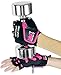 Women Gym Gloves Protect Your Hands & Improve Your Grip - Pink & Black Weightlifting Gloves - Easy to Pull On & Off - Adjustable Fit (Pink, Medium)