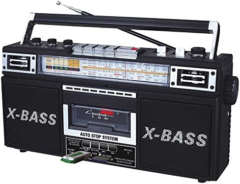 X Radio and Cassette to MP3 Converter - Black
