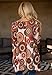 MIROL Womens Casual Fall Floral Print 3/4 Sleeve Tunic Loose Long Blouse Tops,Brown,Medium