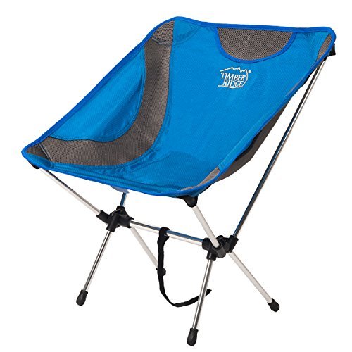 Timber Ridge Ultra Lightweight Portable Aluminum Folding Camping Chair with Carry Bag Supports 300lbs
