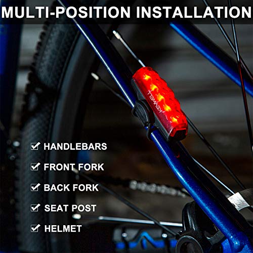 Keywell USB Rechargeable Bike Tail LightSuper Bright LED Bicycle Rear