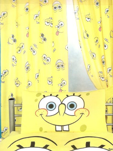 Spongebob Squarepants Smiles Curtains 54 Drop Amazon Co Uk