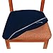 Smiry Seat Covers for Dining Room Chairs Set of 4, Stretch Jacquard Dining Chair Covers Removable Washable Slipcovers Protector, Navy Blue