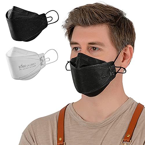 BOTN 11Pcs Black KF94 Protective and Safety Face Mask for Adult, 4