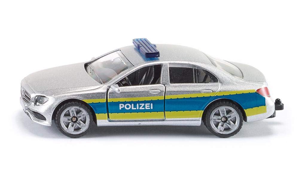 siku 1504, Police Patrol Car, Metal,Plastic, Silver, Opening Doors, Towbar