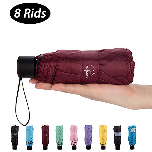 image for NOOFORMER Mini Travel Sun&rain Umbrella (6&8 Rids)- Light Compact Para