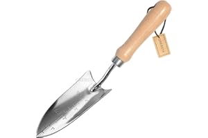 GREBSTK Gardening Shovels Stainless Steel Transplanter Garden Trowel Depth Marker Measurements Shovel Weeding Tool