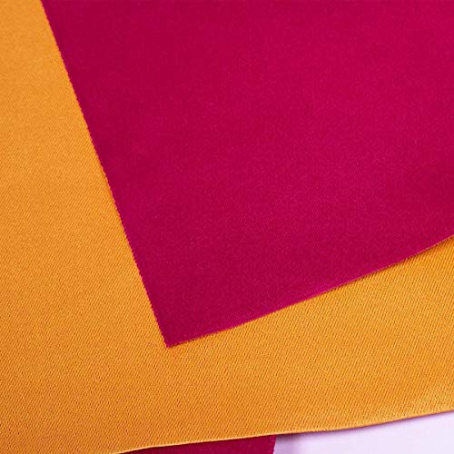 KYOETSU Women's Long Obi Belt for Yukata Kimono Plain Reversible (Red/Yellow) - Thumbnail 2