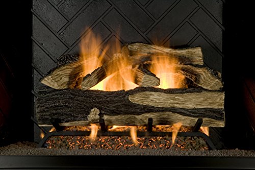 Sure Heat SH24DBNL-60 Vented Gas Fireplace Logs, 24", Charred Hickory