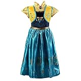 Girls Cinderella Princess Dress Anna Traveling Classic Costume Dresses
