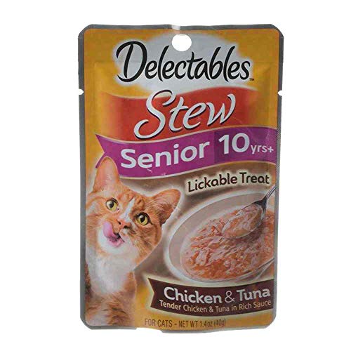 Hartz Delectables Stew Senior Lickable Cat Treats Chicken & Tuna