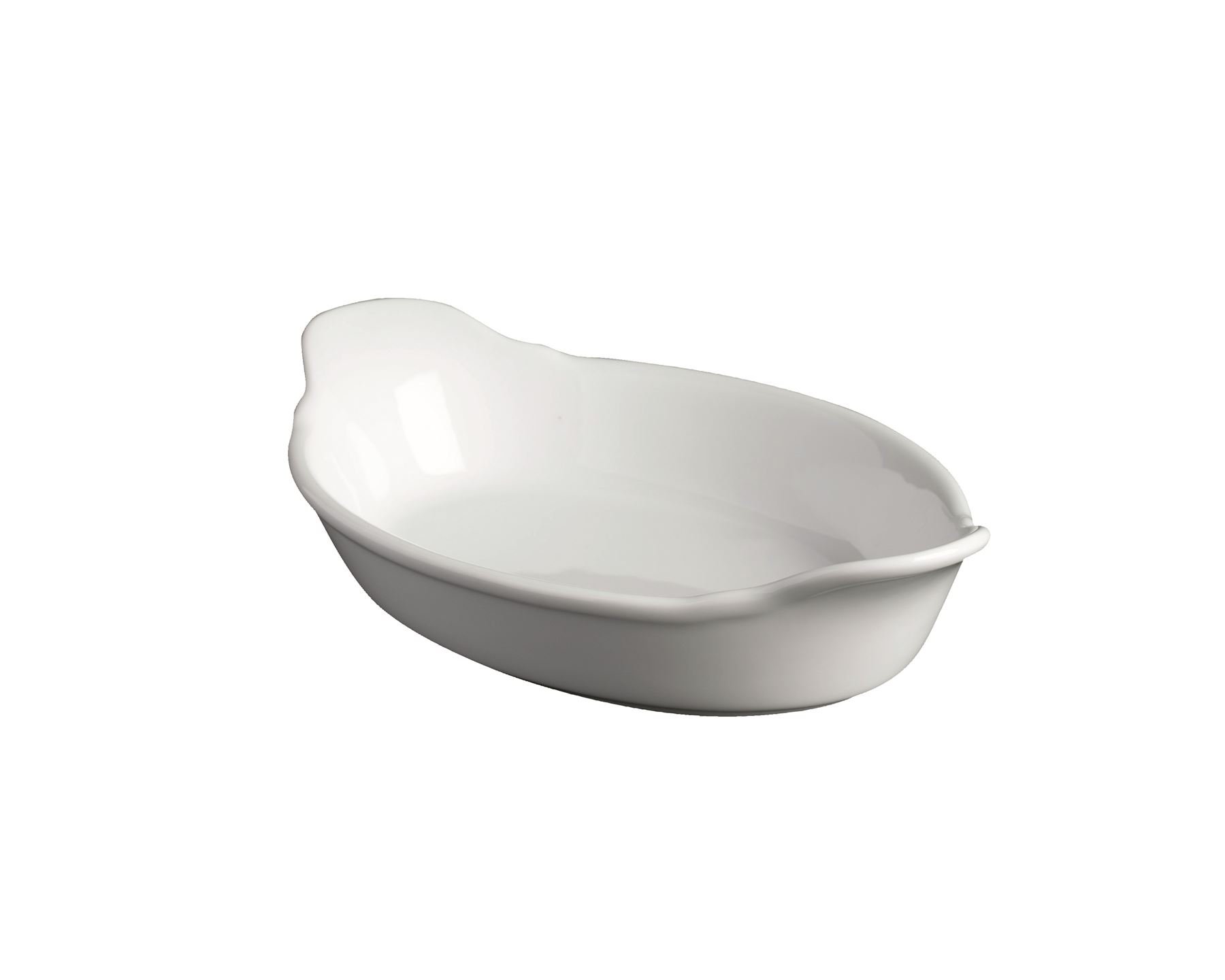 Genware B23B-W Royal White Oval Eared Dish, 28cm Length, Pack of 4