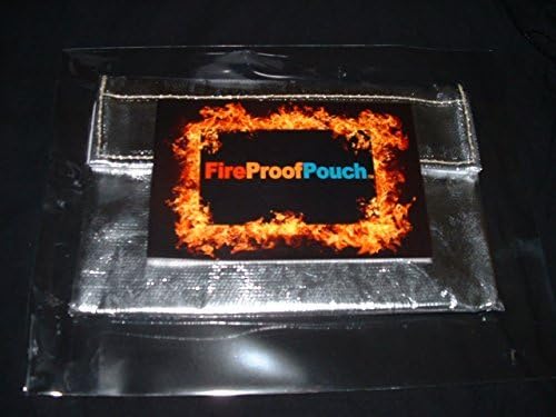NEW FIRE PROOF POUCH, Name Brand Fire Resistant 9" X 6" X 1" Cash Pouch. Protect the valuables you can't afford to lose if there is a fire. Fire Proof Pouch is a metalized facing laminated to Our high-tech pouch made of a space-age, fire-retarding material with the metalized facing you get Extra protection. Protects your vital documents up to 1400 degrees.
