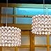 Boao Crystal Lamp Shade Ceiling Light Shade Chandelier Lampshade Fitting for Living Room Bedroom Bathroom Wedding Centerpiece Event Party, Warm White, Bulb Not Included(5.9 x 5.9 x 3.94 Inch,Gold)