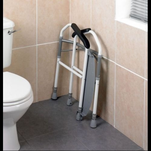 Homecraft Buckingham Foldaway Toilet Surround, Padded Toilet Grab Bars
