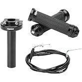 NIBBI Throttle Assembly Set, 7/8'' Grips 22mm Twist Throttle with Cable, Fit for Scooter GY6 Moped ATV