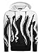 COOFANDY Octopus Print Hoodies Sport Hooded Sweatshirts Fashion Pullover Hoodie,Black,Medium