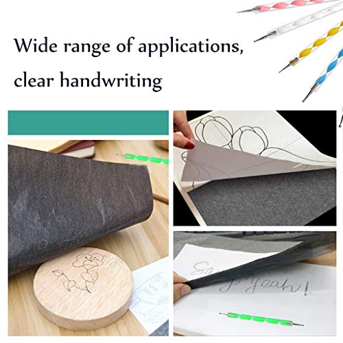 Eoeth 5 Ball Embossing Pens and 200 Carbon Black Transfer Printing Paper Tracing Drawings - Thumbnail 5