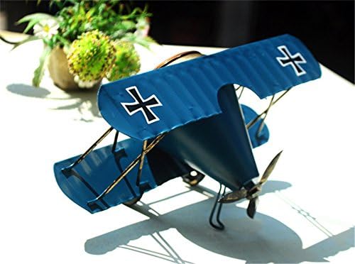 Household Decor Table Clock Retro Aircraft Clock Second World War Vintage Fighter Model Round Clock Gifts And Crafts Kangsanli (blue)