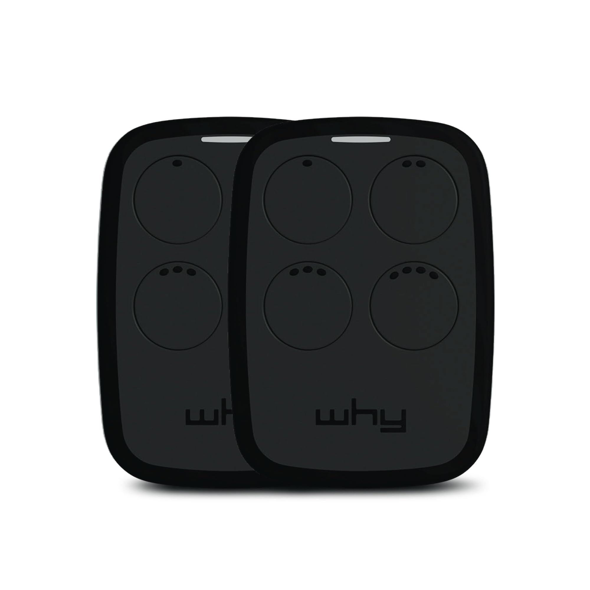 1Control WHY, Universal 4-key Remote Control, for Opening Gates and Garage doors Remotely Controlled, Copies up to 750 Rolling Code Remote Controls, Controls up to 4 entrances, Black, Made in Italy