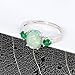 CiNily Silver Green Fire Opal Emerald for Women Jewelry Gemstone Ring Size 5-13 (7)