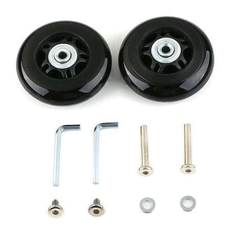 MEJOSER Gepäck Koffer Ersatz Wheels Rad Gummi Metall für Trolley Gepäckkoffer Hartschalenk ffer (72 * 6 * 24)