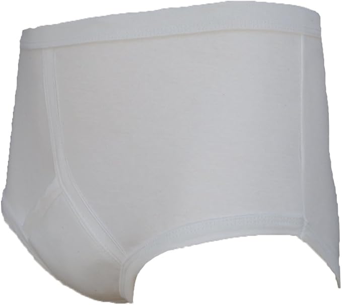 MENS TRADITIONAL Y FRONT INCONTINENCE PANT WHITE Amazon.co.uk