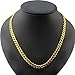 Sankuwen® Fashion MEN Stainless Steel Gold Curb Link Chain Necklace
