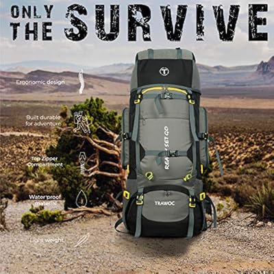 TRAWOC 80L Travel Backpack for Outdoor Sport Camp Hiking Trekking Bag Camping Rucksack