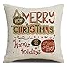 KACOPOL Christmas Pillow Covers Red Black Buffalo Check Plaids Farmhouse Decorative Cotton Linen Throw Pillow Case Cushion Cover 18