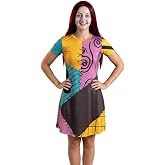 Disney Nightmare Before Christmas Women's Sally Costume Dress-up Halloween Party Outfit Cosplay Dress Themed Apparel