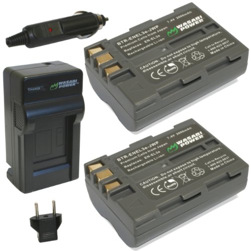 Wasabi Power Battery (2-Pack) and Charger for Nikon EN-EL3e and Nikon D50, D70, D70s, D80, D90, D100, D200, D300, D300S, D700 - Thumbnail 4