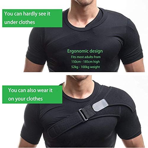 1SportsONE Shoulder Brace for Men and Women Rottator Cuff Brace Sleeve with Pressure Pads Labrum Tear Bursitis Dislocated AC Joint Frozen Pain Injury Prevention Immobilizer Compression for Recovery - Thumbnail 6