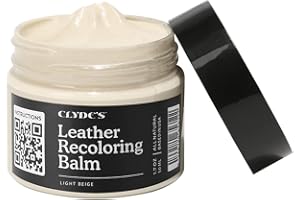 CLYDES LEATHER COMPANY Clyde's™ Leather Recoloring Balm | Non Toxic Leather Color Restorer for Furniture, Car Seat, Tack | 21 Colors of Restoration Leather Dye