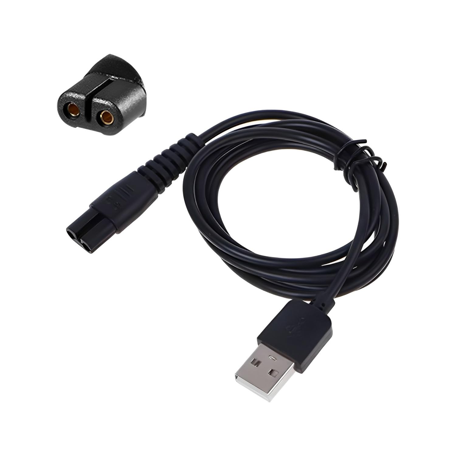 KEMEI Razor and hair clipper charger cable USB Rechargeable Razor charger cable Double round mouth