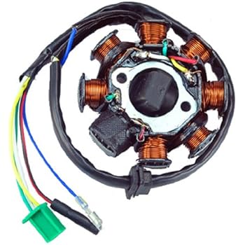 Amazon.com: New AC Magneto Stator 8-coil 8 Pole 5-wire Gy6 ... vip scooter wiring diagram 